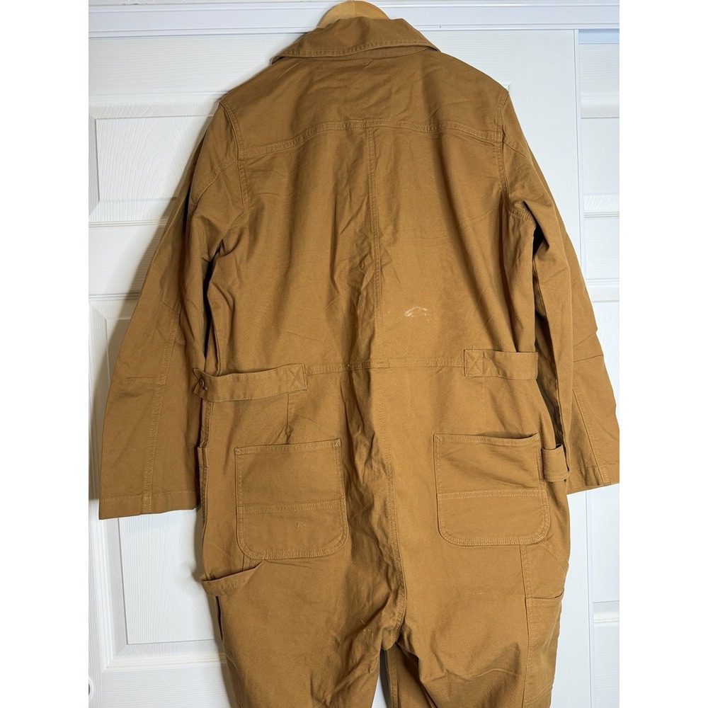 Carhartt Brown Solid Relaxed Fit Coverall Jumpsuit BN6071-W Rugged Flex Canvas - Picture 4 of 9